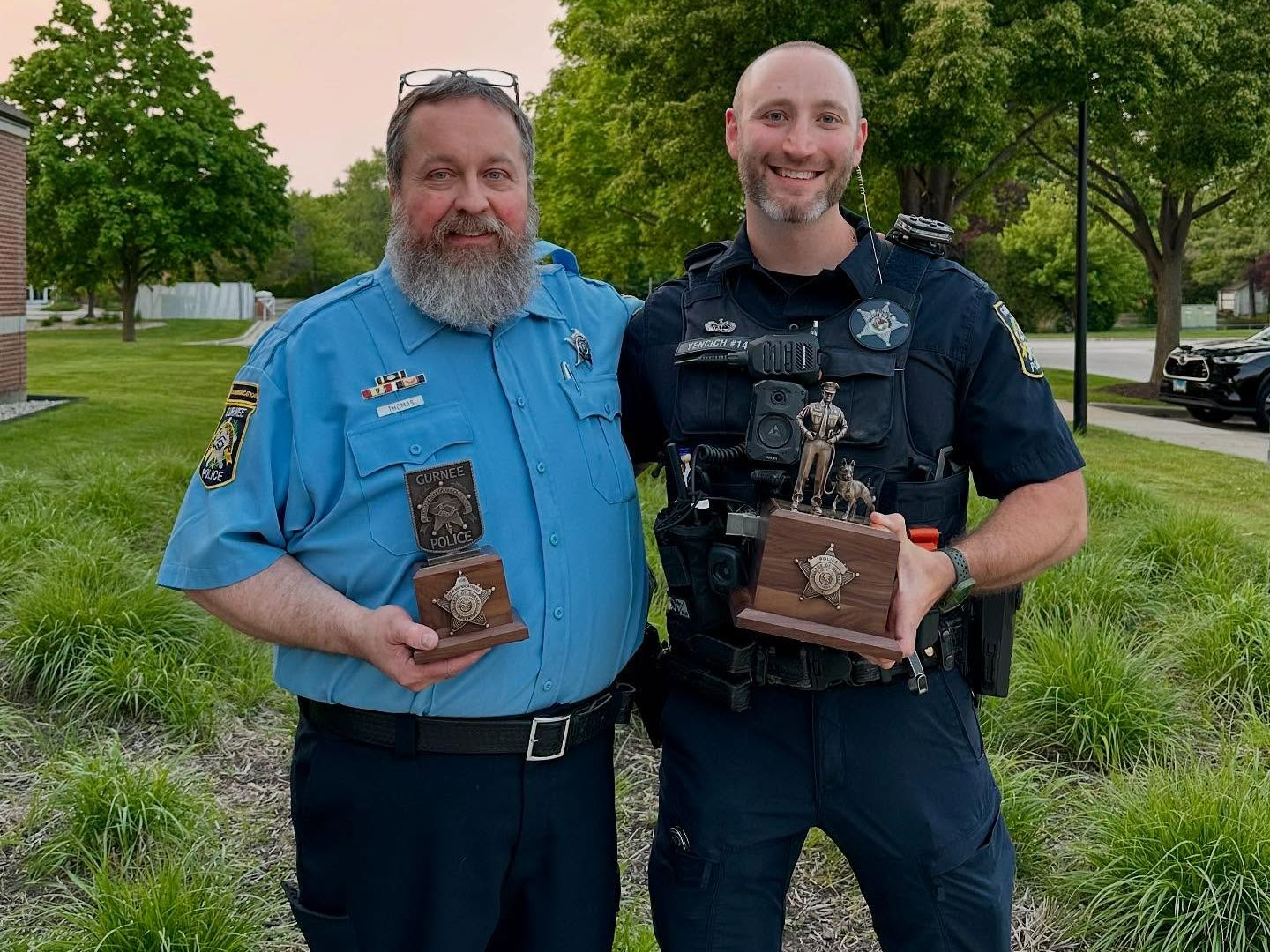 Village Recognizes Officer of the Year Tom Yencich and Civilian of the Year Howard Thomas