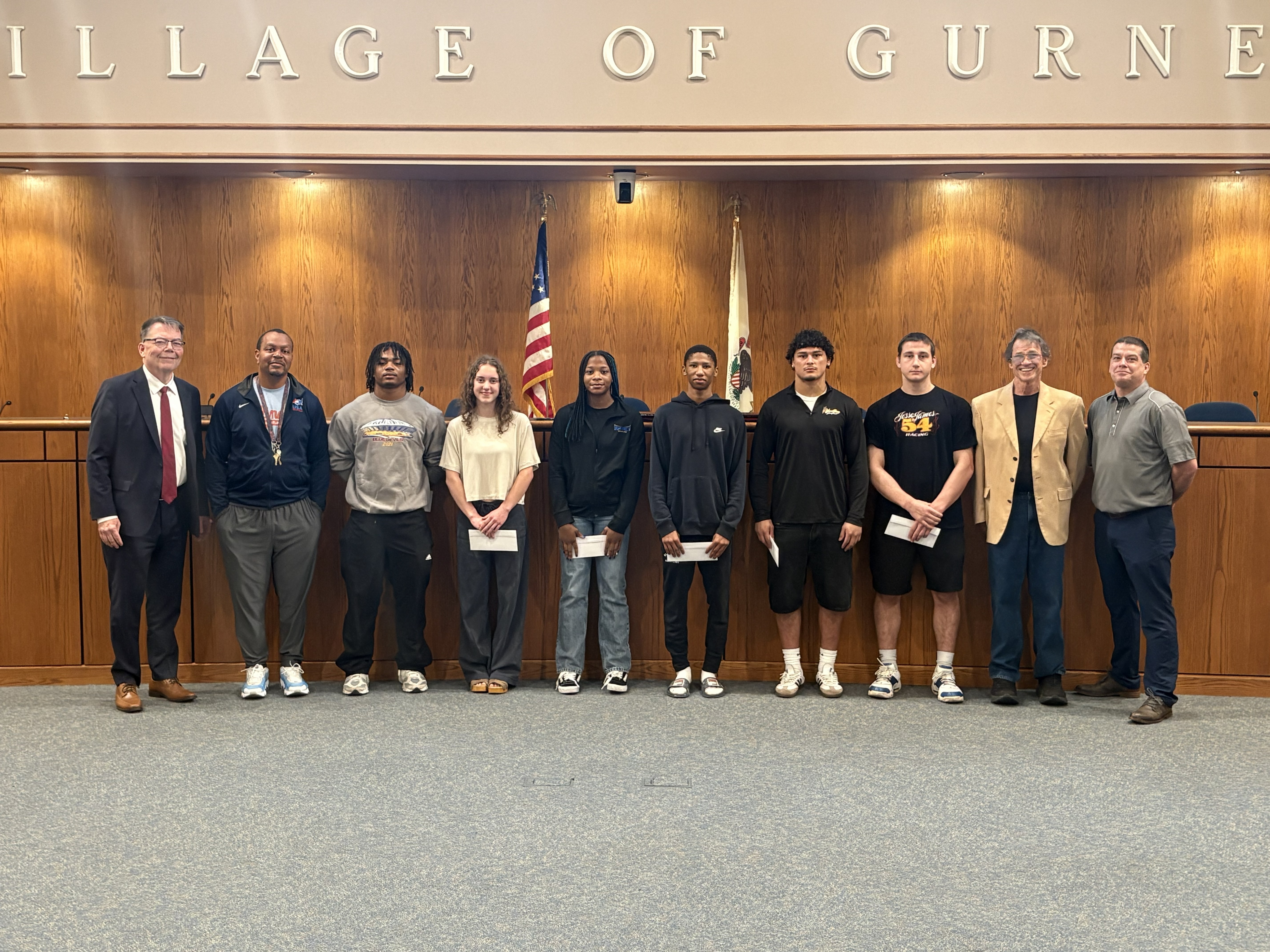 Village Board Recognizes Warren Township High School State Medalists