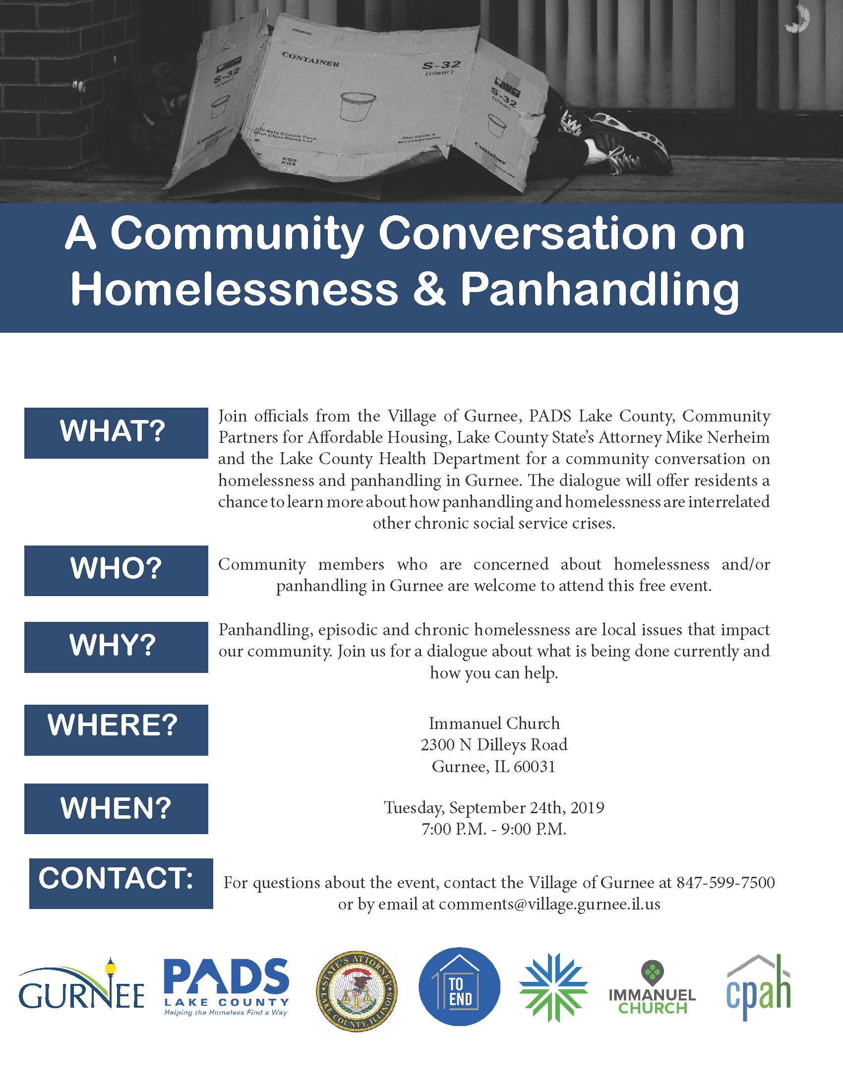 Gurnee Hosts Community Conversation on Homelessness and Panhandling