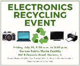 Electronics Recycling Event Taking Place on July 29th at the Public Works Facility