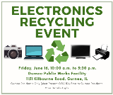 Electronics Recycling Event Taking Place on June 16th at the Public Works Facility