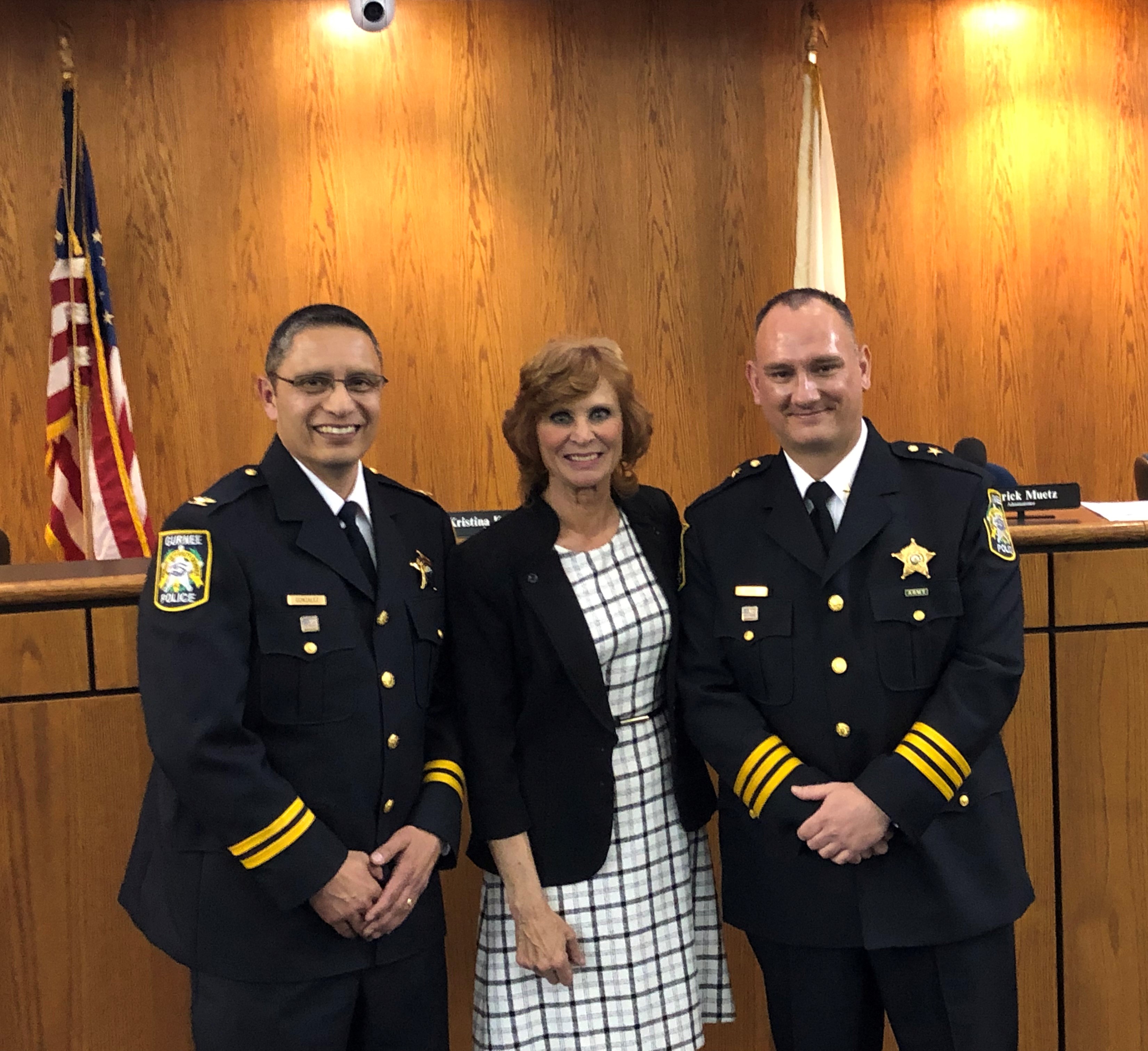 Gurnee Promotes Interim Police Chief Smith and Acting Deputy Chief Gonzalez 