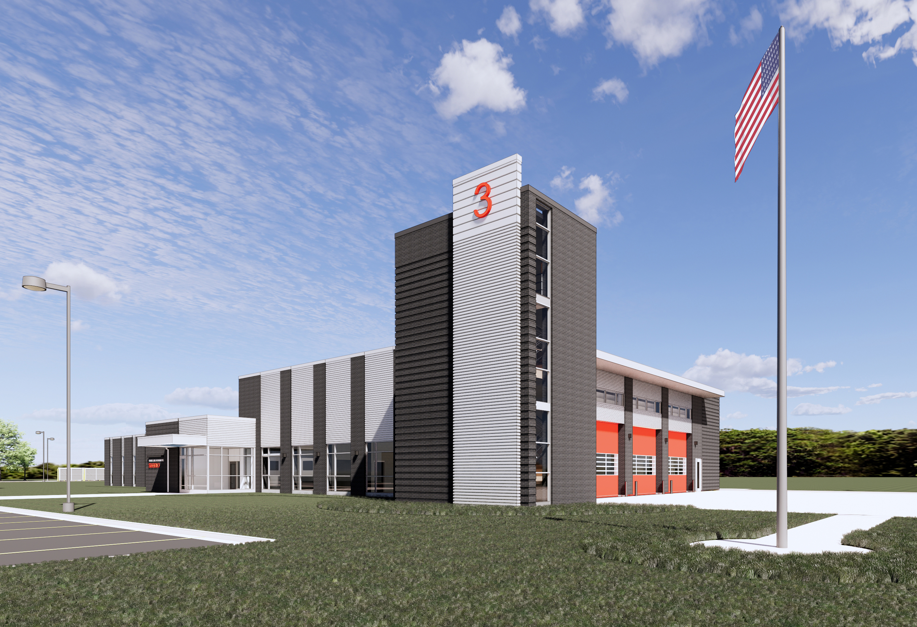 Gurnee Fire Station - Exterior Rendering (2020-0921)